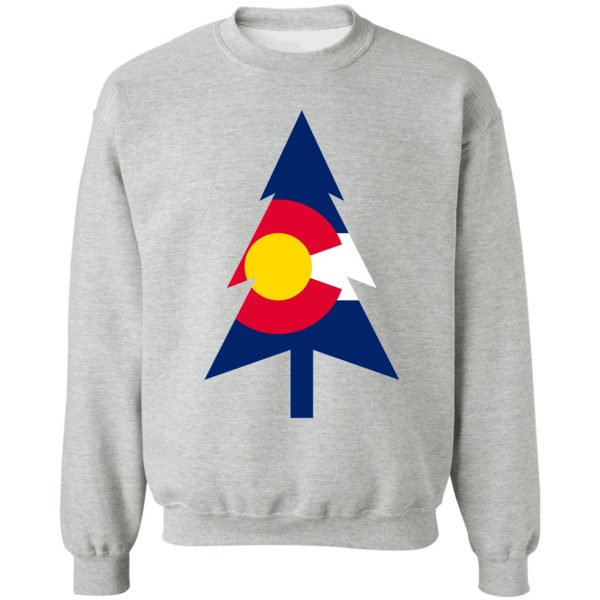 colorado flag tree & explorer travel sweatshirt