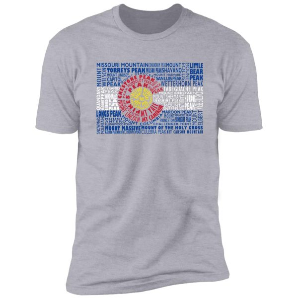 colorado fourteeners state flag 14ers shirt