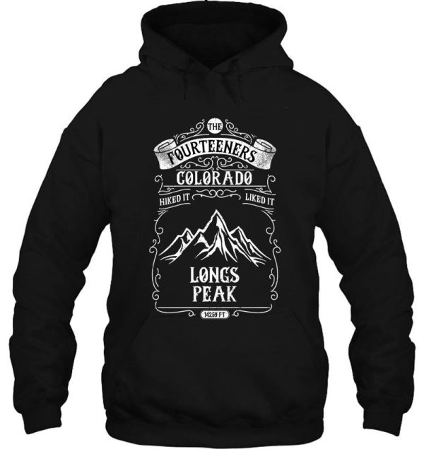 colorado mountain-fourteeners-hiking-longs peak hoodie