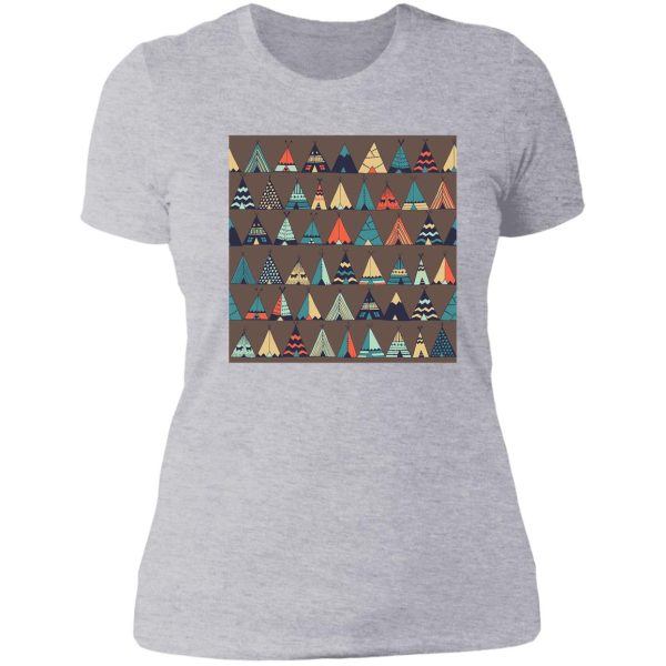 colorful tent lady t-shirt