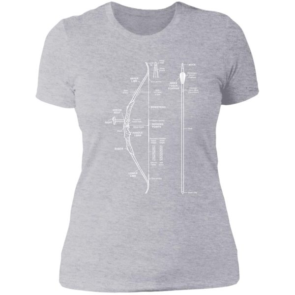 compound bow archery hunting anatomy t shirt - funny bow lady t-shirt