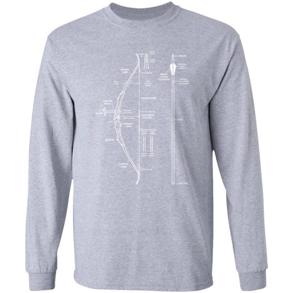 compound bow archery hunting anatomy t shirt - funny bow long sleeve