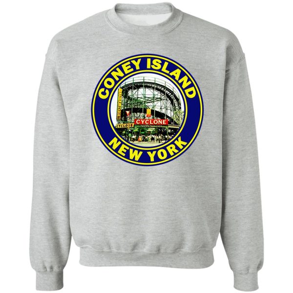 coney island new york cyclone roller coaster vintage sweatshirt