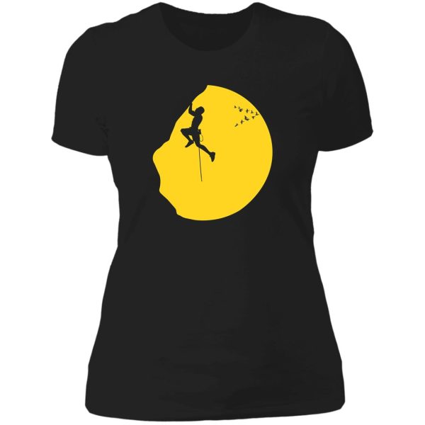 cool rock climbing mountains sport t-shirt lady t-shirt