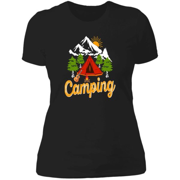 copy of life is short call in sick and go camping lady t-shirt