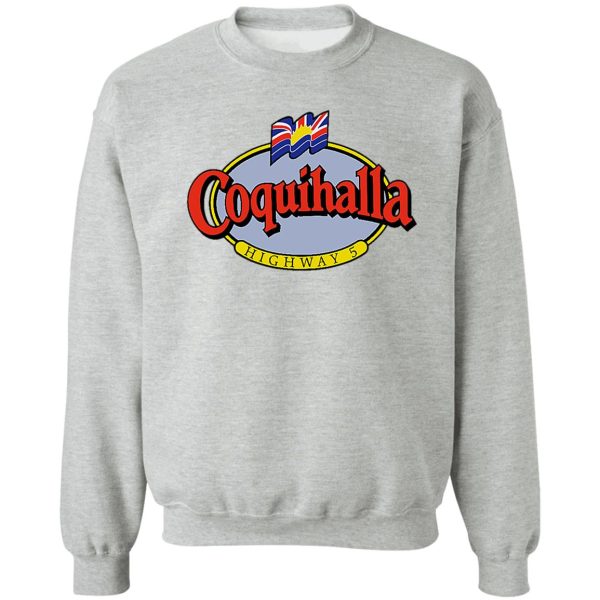coquihalla highway 5 british columbia vintage travel decal sweatshirt