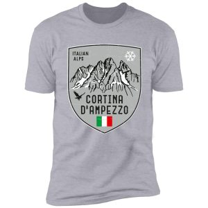 cortina d ampezzo mountain italy emblem shirt