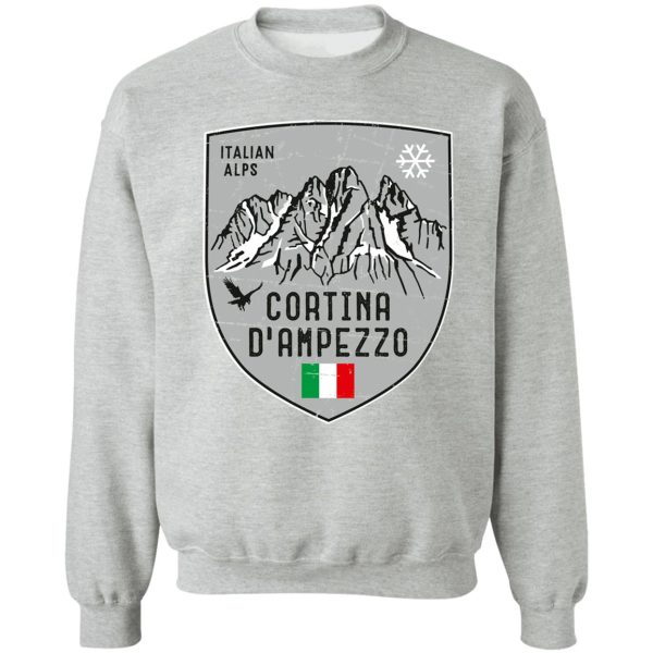 cortina d ampezzo mountain italy emblem sweatshirt