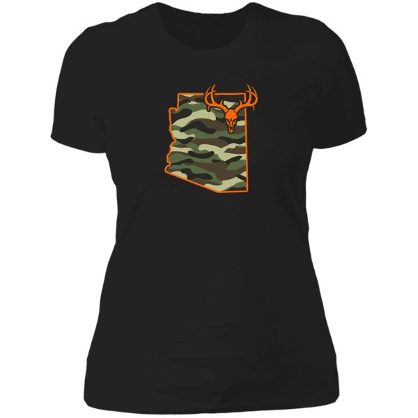 coues deer hunting arizona deer hunting camouflage lady t-shirt