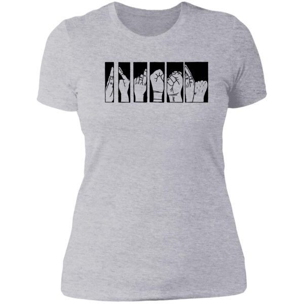 crack climbing hands lady t-shirt