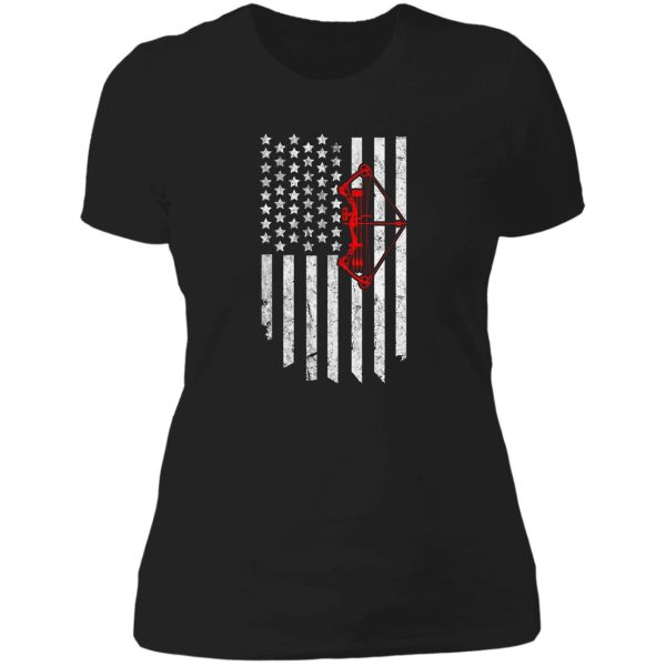 cross compound bow shooting sports hunting lady t-shirt