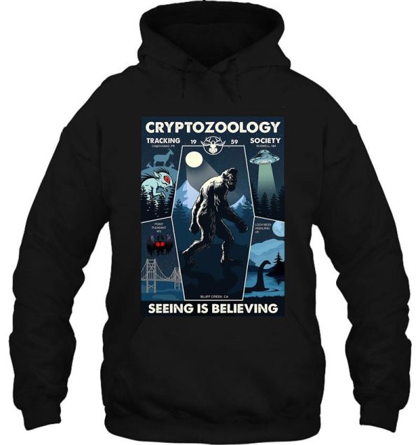 cryptozoology tracking society bigfoot hoodie