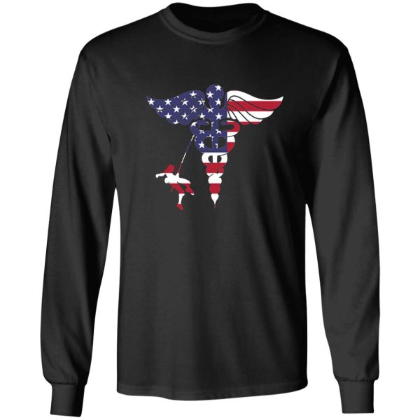 cute nurse life nursing clinical patriotic american usa flag correctional & rn nurse who loves rock or ice climbing 4 th of july long sleeve