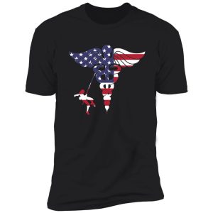 cute nurse life nursing clinical patriotic american usa flag correctional & rn nurse who loves rock or ice climbing 4 th of july shirt