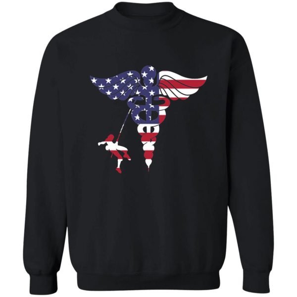 cute nurse life nursing clinical patriotic american usa flag correctional & rn nurse who loves rock or ice climbing 4 th of july sweatshirt