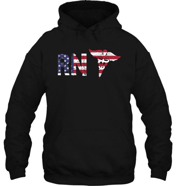 cute nurse life nursing clinical patriotic american usa flag rn nurse who loves rock or ice climbing 4 th of july hoodie