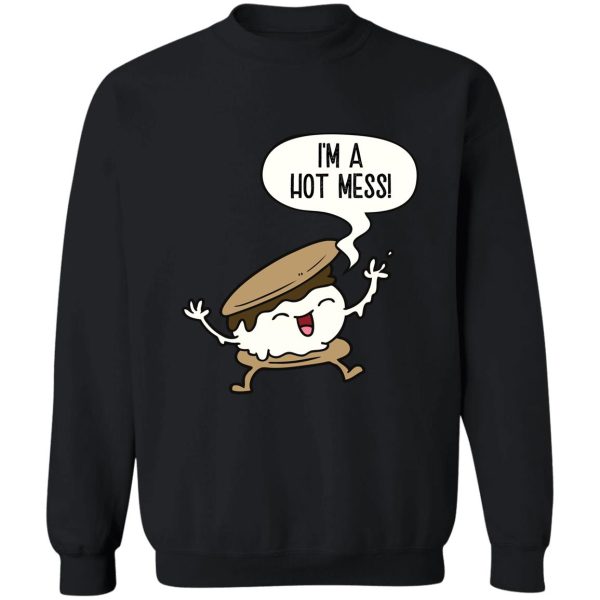 cute smores marshmallow cartoon sweatshirt