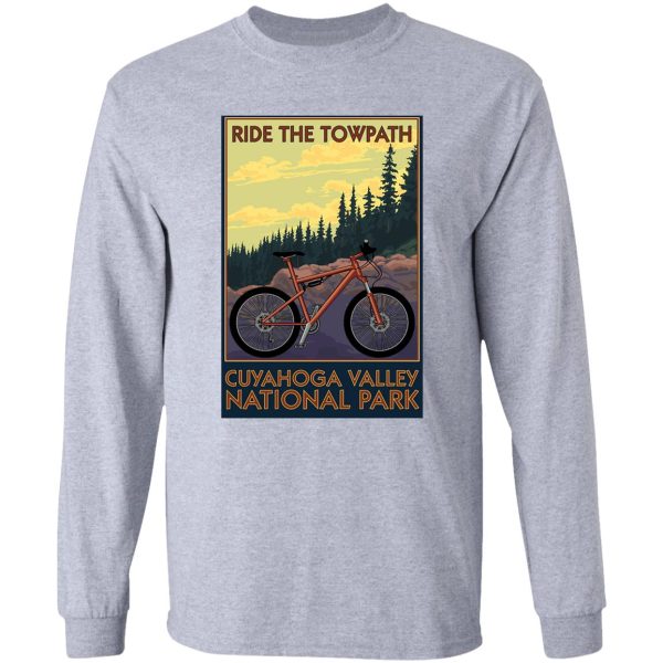 cuyahoga valley national park vintage travel decal -towpath trail long sleeve