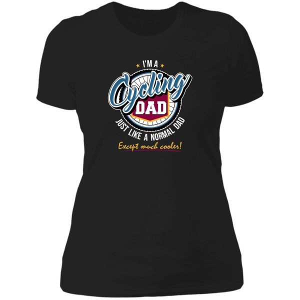 cycling dad lady t-shirt