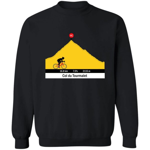 cycling t shirt col du tourmalet tour de france sweatshirt