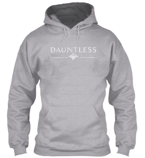 dauntless white distressed logo hoodie