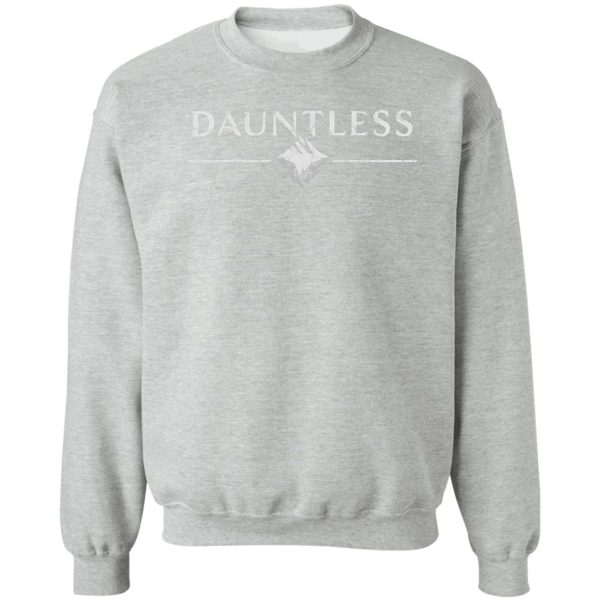 dauntless white distressed logo sweatshirt