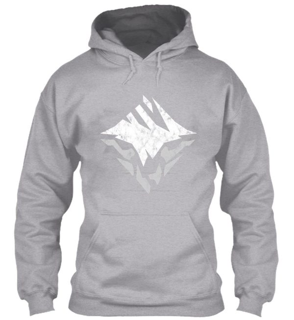 dauntless white emblem logo distressed hoodie
