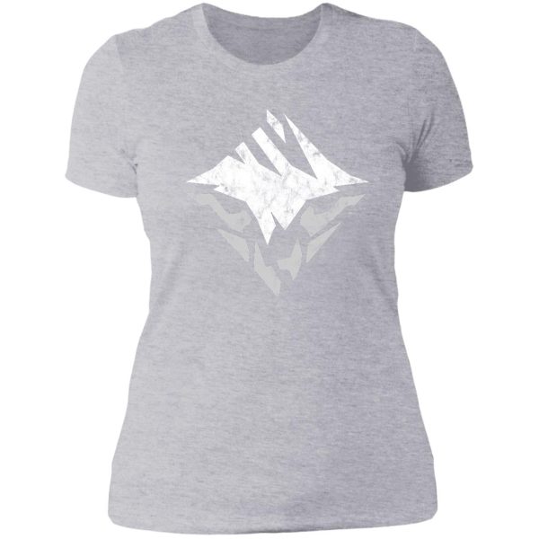dauntless white emblem logo distressed lady t-shirt