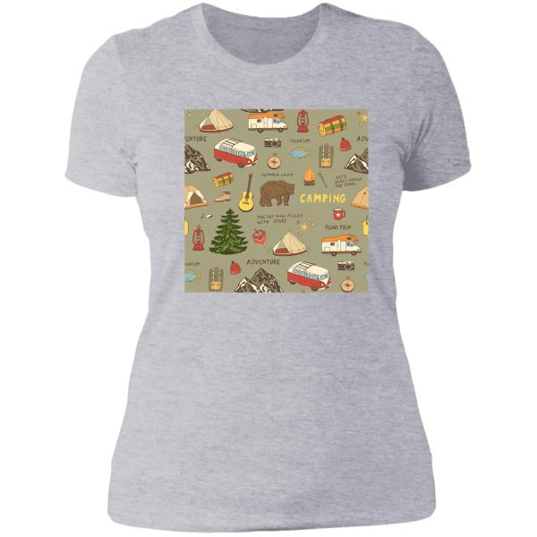 day of camping lady t-shirt