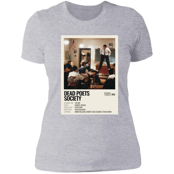 dead poets society (1989) movie poster lady t-shirt