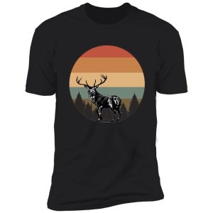 deer animal vintage sunset shirt