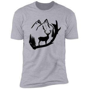 deer antler mountain scene wildlife shirt