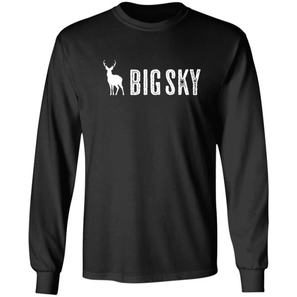 deer big sky montana long sleeve