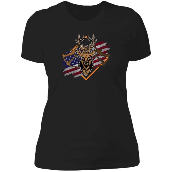 deer bow hunting lady t-shirt