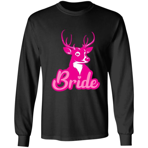 deer bride deer girls women deer bachlorette hunting camo wedding long sleeve