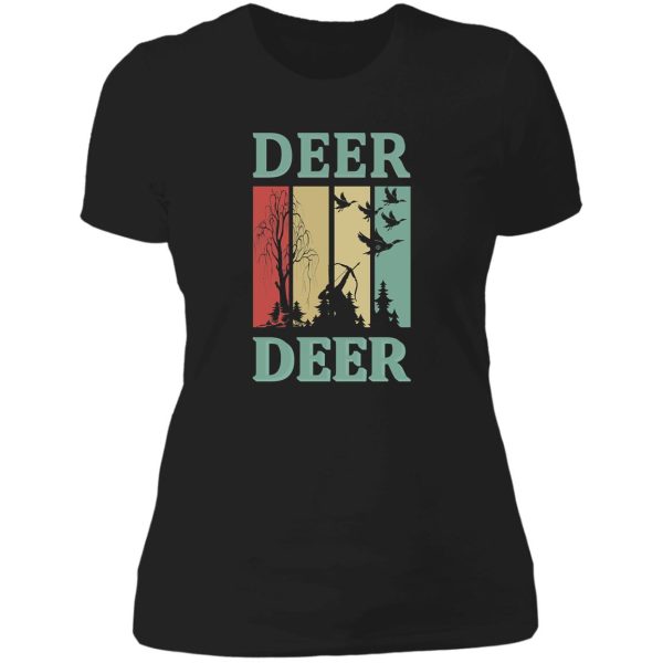 deer deer deer bow hunting deer bow hunting tips deer & deer hunting magazine lady t-shirt