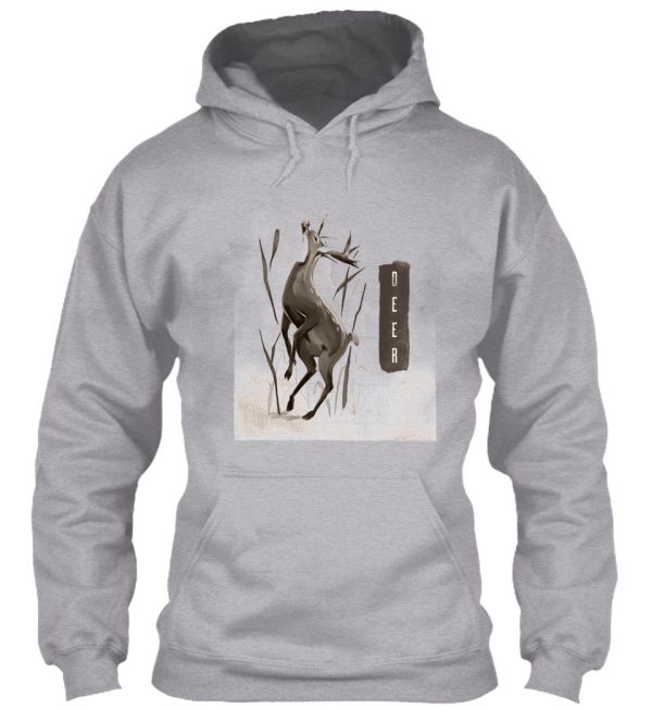 deer drawing hoodie