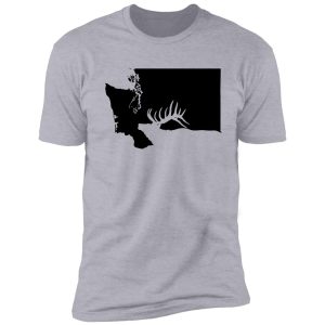deer elk hunting map of washington shirt