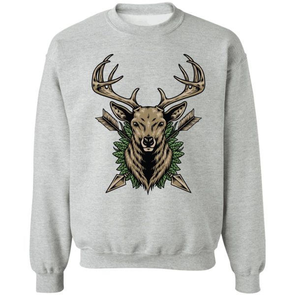 deer head - deer hunting sweatshirt