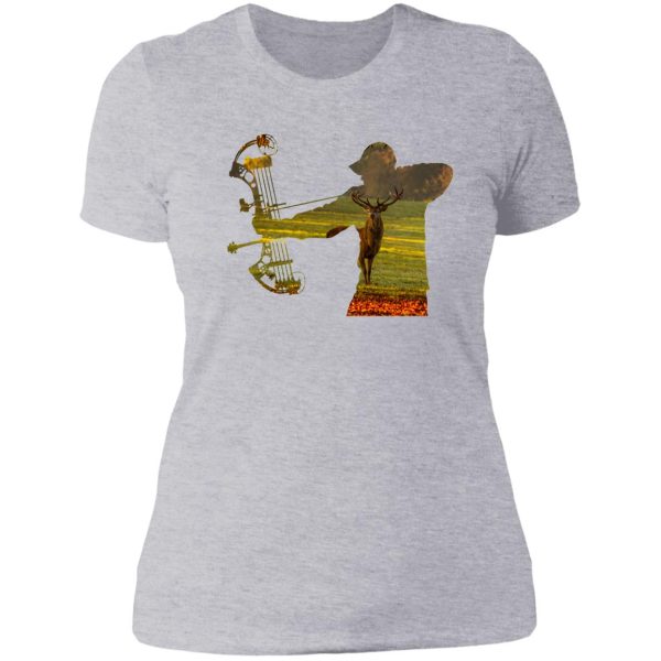 deer hunter - bow hunter lady t-shirt