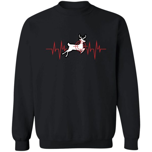 deer hunter heartbeat funny gift idea for hunters sweatshirt