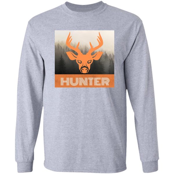 deer hunter retro buck hunting orange long sleeve