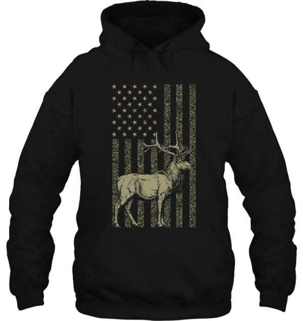 deer hunting american camouflage usa flag whitetail buck hoodie