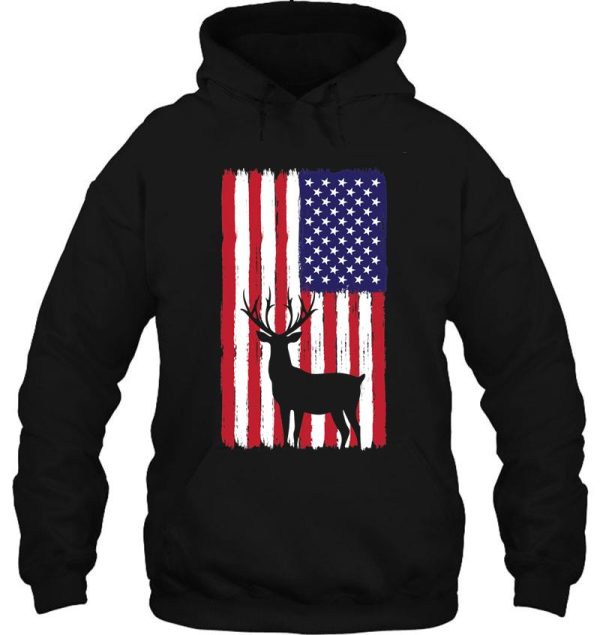 deer hunting american flag hoodie