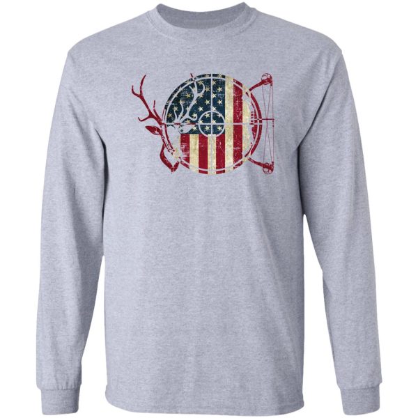 deer hunting american flag long sleeve