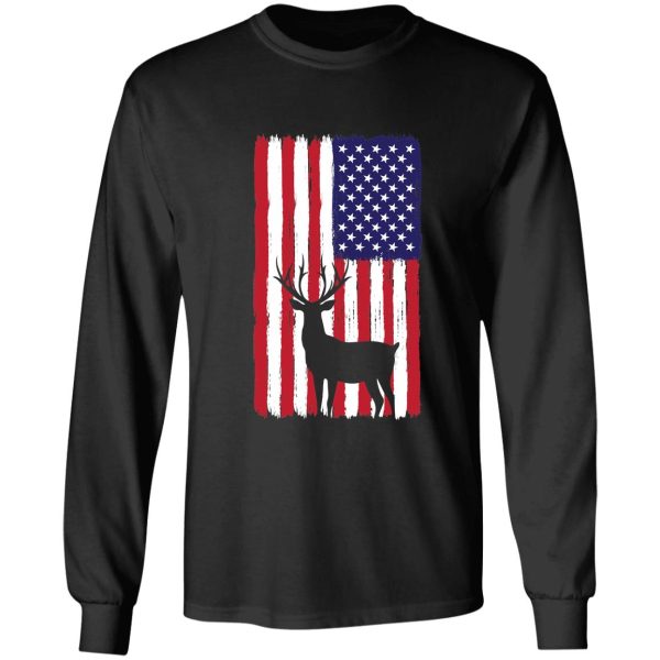 deer hunting american flag long sleeve