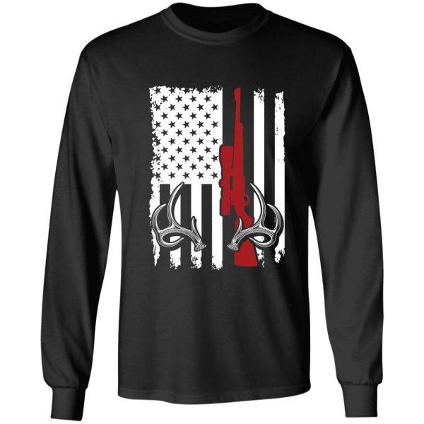 deer hunting american flag long sleeve