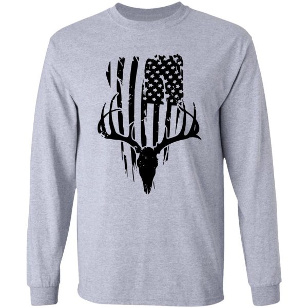 deer hunting american flag patriotic hunter gift long sleeve