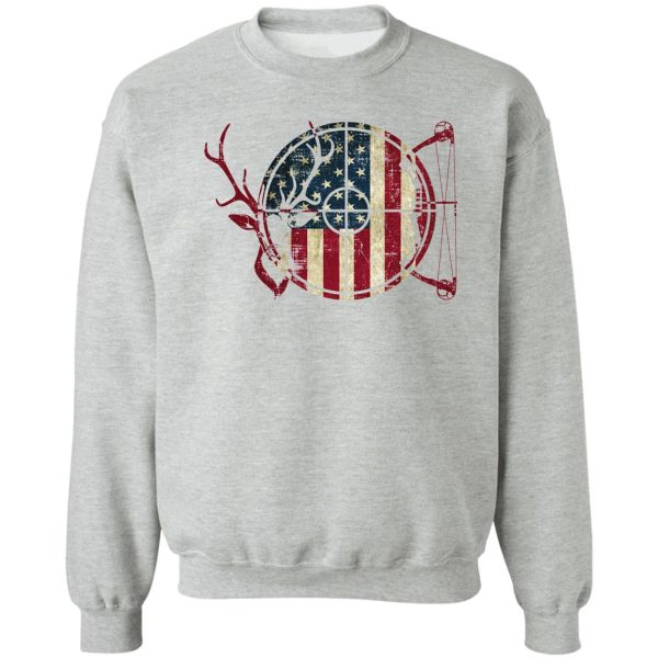 deer hunting american flag sweatshirt