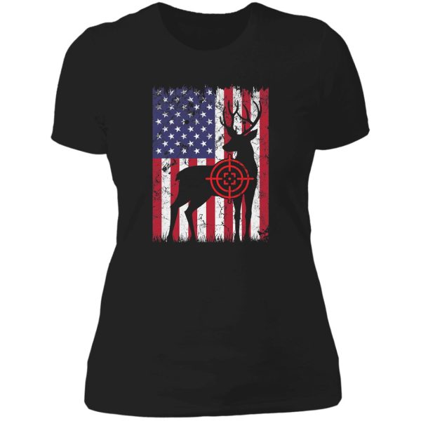 deer hunting american flag tee hunter graphic apparel american deer hunting apparel hunter graphic flag lady t-shirt